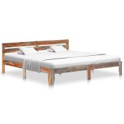 vidaXL Sängram utan madrass massivt trä 200x200cm