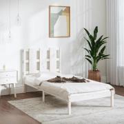vidaXL Sängram vit massivt trä 90x190 cm