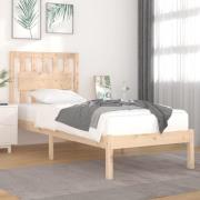 vidaXL Sängram massiv furu 90x200 cm