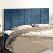 vidaXL Huvudgavlar 4 st mörkblå 90x5x78/88 cm sammet