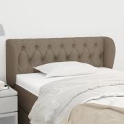 vidaXL Sänggavel med kanter taupe 103x23x78/88 cm tyg