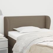 vidaXL Sänggavel med kanter taupe 103x23x78/88 cm tyg