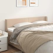 vidaXL Sänggavel med kanter cappuccino 163x16x78/88 cm konstläder