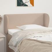 vidaXL Sänggavel med kanter cappuccino 93x23x78/88 cm konstläder