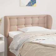 vidaXL Sänggavel med kanter cappuccino 103x23x78/88 cm konstläder