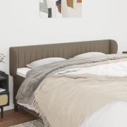 vidaXL Sänggavel med kanter taupe 183x23x78/88 cm tyg