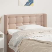 vidaXL Sänggavel med kanter cappuccino 103x16x78/88 cm konstläder