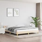 vidaXL Sängram utan madrass gräddvit 160x200 cm tyg