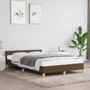 vidaXL Sängram utan madrass mörkbrun 120x200 cm tyg