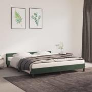 vidaXL Sängram utan madrass mörkgrön 180x200 cm sammet
