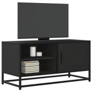 vidaXL Tv-bänk svart 80x34,5x40 cm konstruerat trä och metall