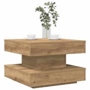 vidaXL Soffbord 360 grader vridbart artisan ek 50x50x34,5 cm