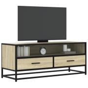 vidaXL Tv-bänk sonoma-ek 100x34,5x40 cm konstruerat trä och metall
