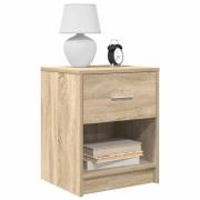 vidaXL Sängbord 2 st med låda sonoma-ek 40x34x50 cm