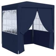 vidaXL Professionellt partytält med väggar 2x2 m blå 90 g/m²