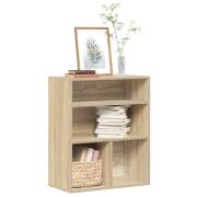 vidaXL Bokhylla sonoma-ek 60x30x71,5 cm spånskiva