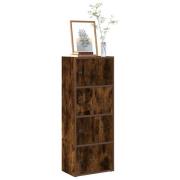vidaXL Bokhylla rökfärgad ek 40x24x102 cm konstruerat trä