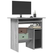 vidaXL Skrivbord grå sonoma 80x45x74 cm konstruerat trä