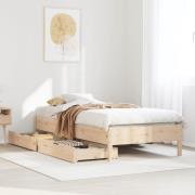 vidaXL Sängram utan madrass 90x190 cm massiv furu