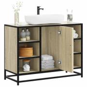 vidaXL Badrumsskåp Sonoma Ek 80x33x60 cm Konstruerat trä