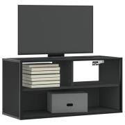 vidaXL Tv-bänk svart 80x31x39,5 cm konstruerat trä och metall
