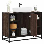 vidaXL Tvättställsskåp brun ek 80x33x60 cm konstruerat trä