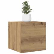 vidaXL Väggmonterad tv-bänk artisan ek 30,5x30x30 cm
