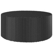 vidaXL Trädgårdsbord svart 68x68x30 cm konstrotting