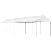 vidaXL Paviljong med tak vit 13,38x2,28x2,69 m polyeten