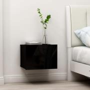 vidaXL Sängbord svart 40x30x30 cm konstruerat trä