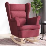 vidaXL Gungstol vinröd 74x90x102 cm tyg