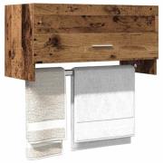 vidaXL Garderob åldrat trä 70x32,5x35 cm konstruerat trä