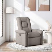 vidaXL Reclinerfåtölj taupe tyg