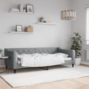 vidaXL Dagbädd ljusgrå 90x200 cm tyg