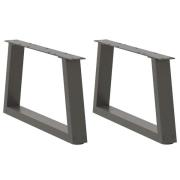 vidaXL Soffbordsben V-formade 2 st antracit 70x(30-31,3) cm stål
