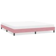 vidaXL Sängram utan madrass rosa 200x210 cm sammet