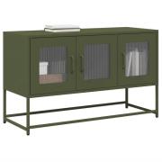 vidaXL TV-bänk olivgrön 100,5x39x60,5 cm kallvalsat stål