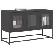 vidaXL TV-bänk svart 100,5x39x60,5 cm kallvalsat stål