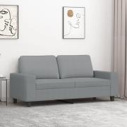 vidaXL 2-sitssoffa ljusgrå 140 cm tyg