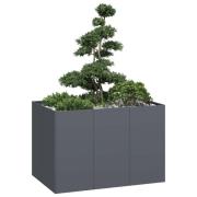 vidaXL Planteringskärl antracit 120x80x80 cm stål
