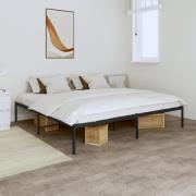 vidaXL Sängram metall svart 200x200 cm
