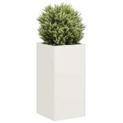 vidaXL Odlingslåda vit 40x40x80 cm kallvalsat stål