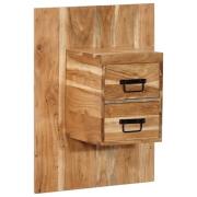 vidaXL Sängbord 60x32x80 cm massivt akaciaträ