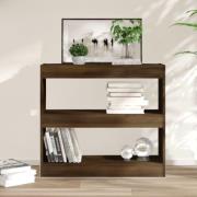 vidaXL Bokhylla/Rumsavdelare brun ek 80x30x72 cm
