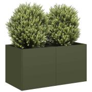 vidaXL Odlingslåda olivgrön 80x40x40 cm kallvalsat stål