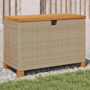 vidaXL Dynbox beige 80x40x48 cm konstrotting akaciaträ