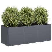 vidaXL Odlingslåda antracit 120x40x40 cm kallvalsat stål