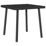vidaXL Soffbord för trädgården rektangulärt svart 40x40x37 cm