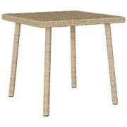 vidaXL Soffbord för trädgården rektangulärt beige 40x40x37 cm