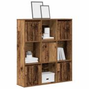 vidaXL Bokhylla åldrat trä 89x24x101,5 cm konstruerat trä